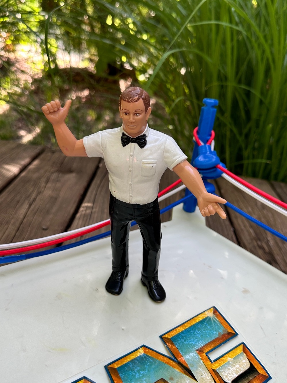 Vintage 1988 LJN WWF WWE White Shirt Wrestling Ring Referee Action Figure
